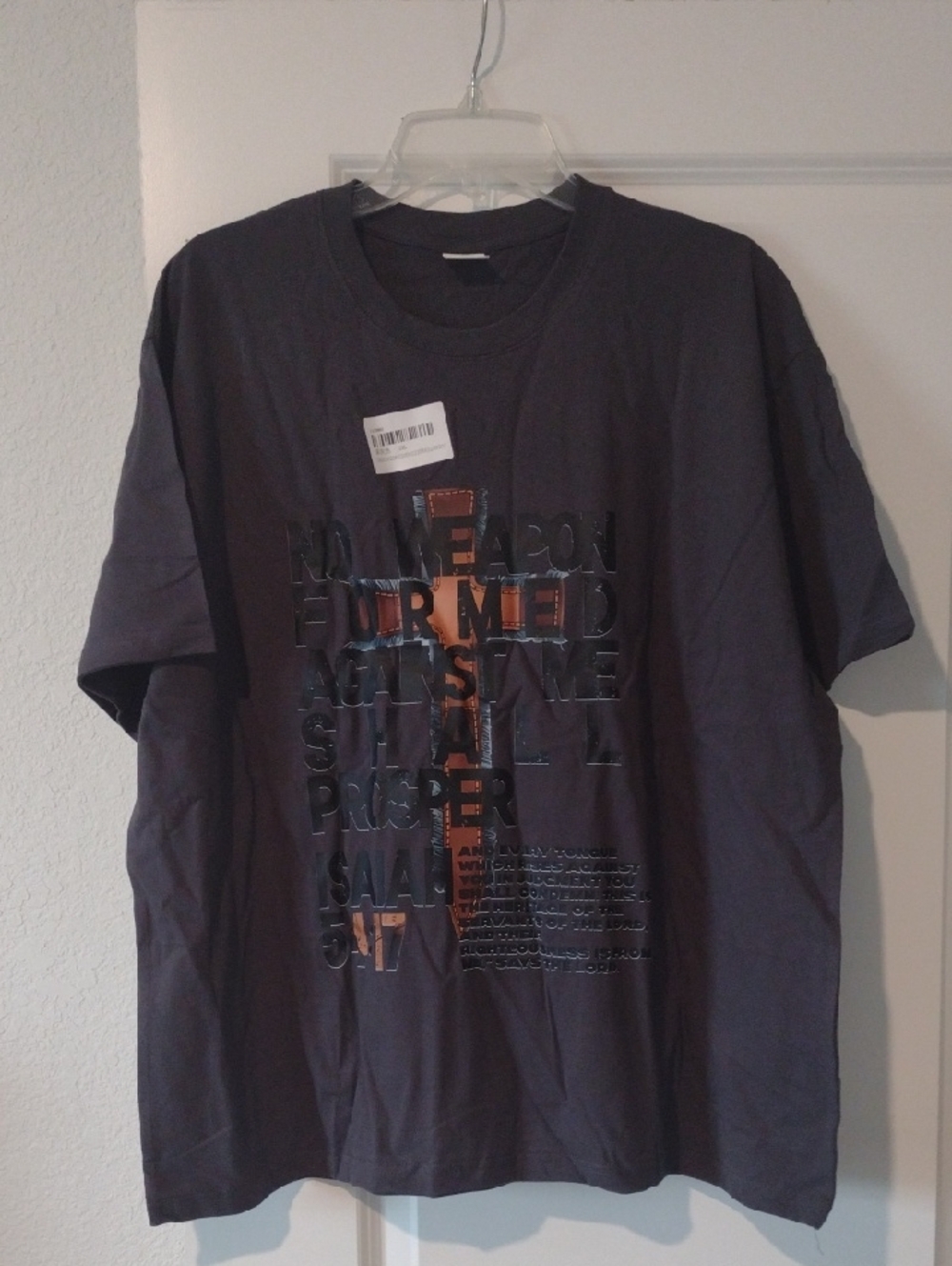 Graphic T-Shirt in Charcoal With Random Earrings New
